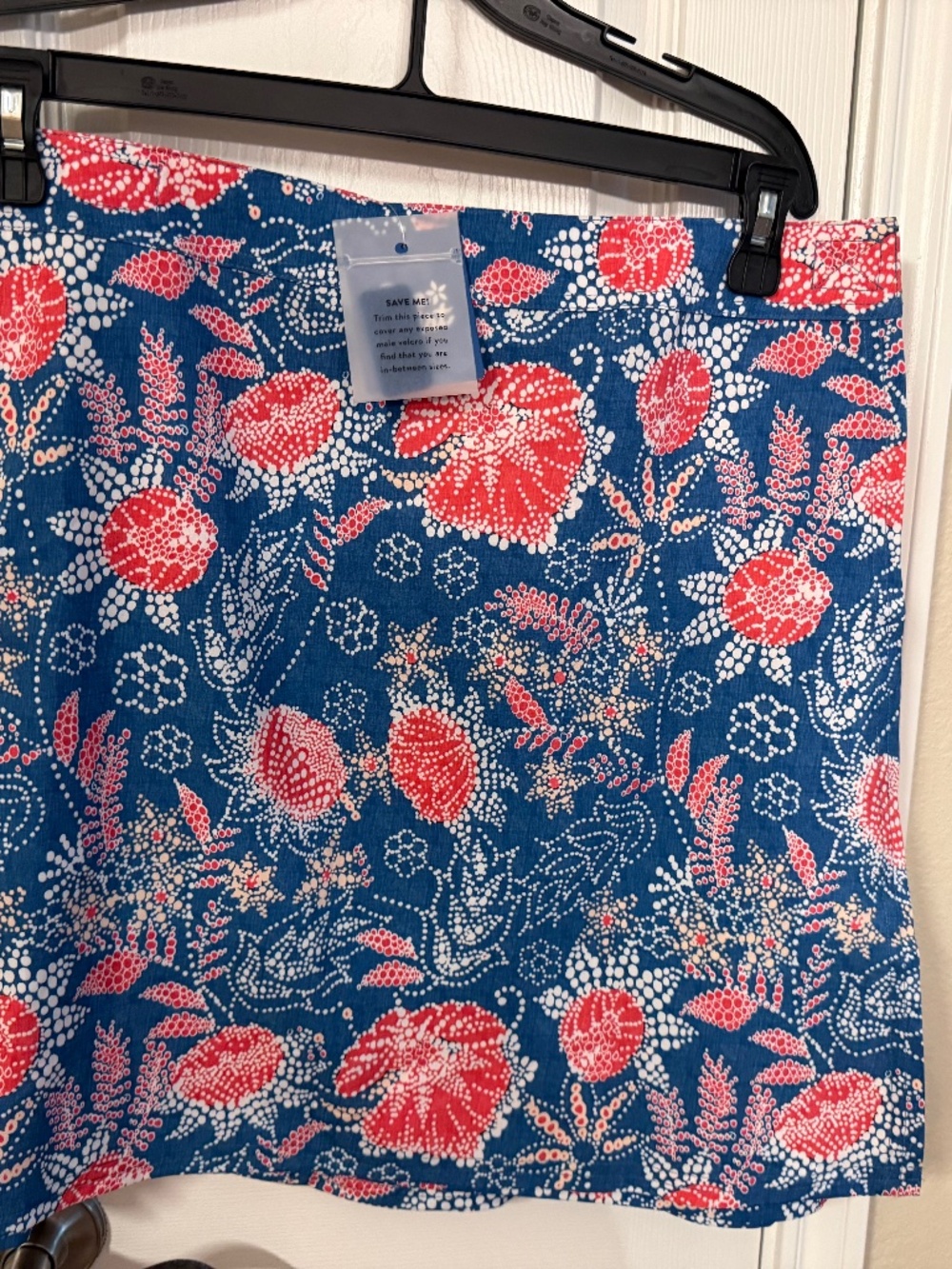 RipSkirt Hawaii X-Large Laboheme Blue Pink Floral Wrap Length 2 Skirt Pr